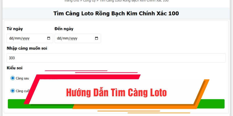 Cách thức hoàn thành quy trình tìm càng lô đơn giản